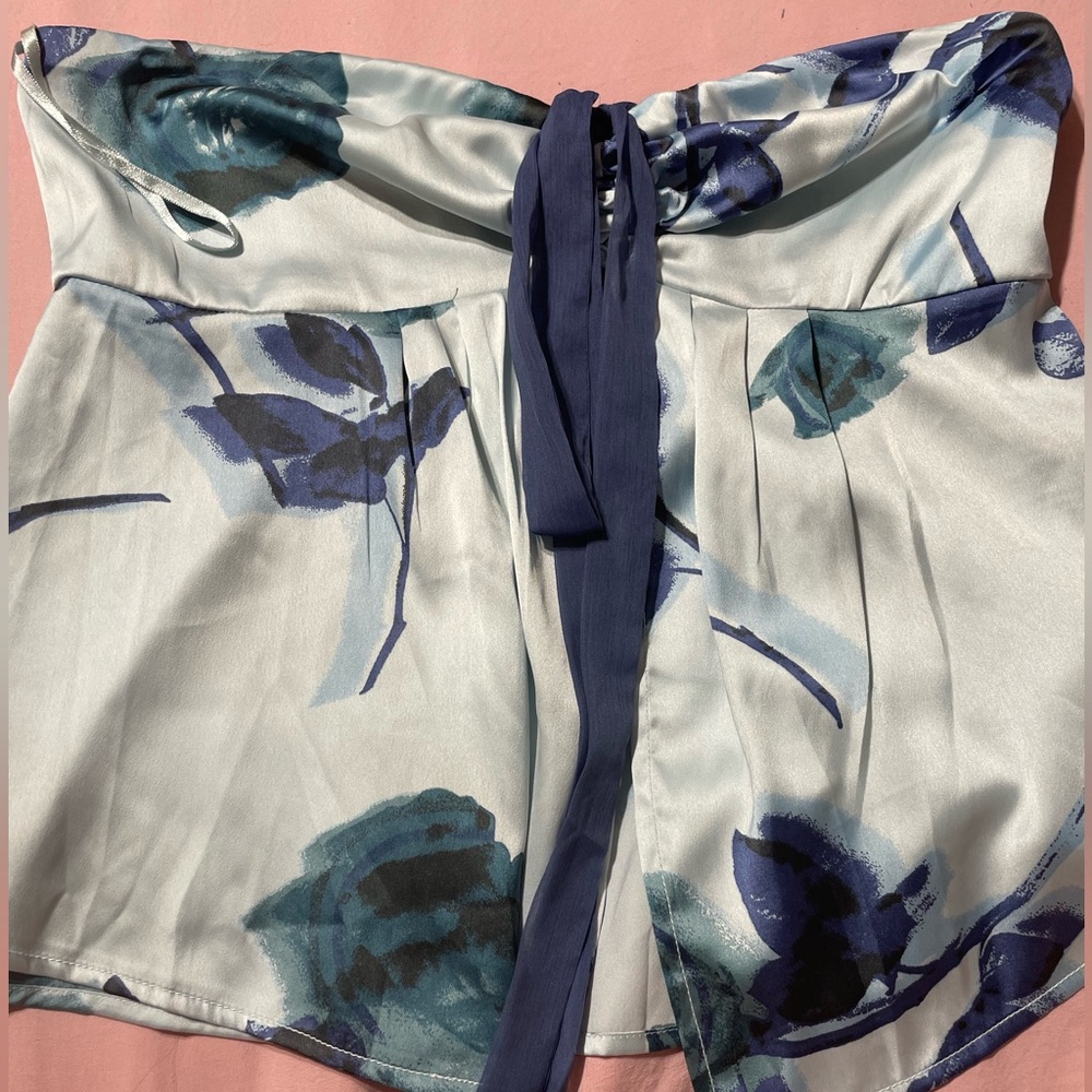 Urban Outfitters silk, floral halter tube top